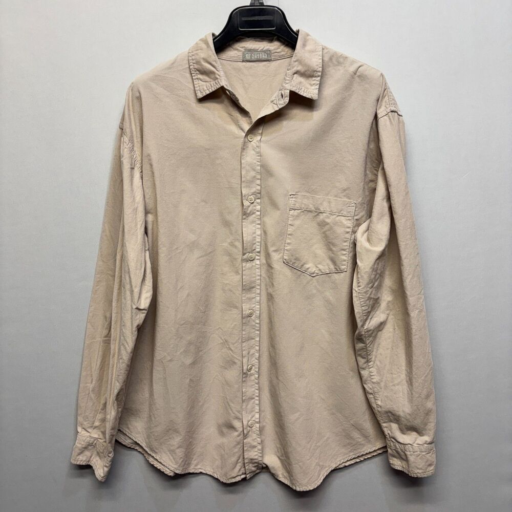 CP Shades Men Long Sleeve Corduroy Button Shirt Top Size XL X-Large D086 -2